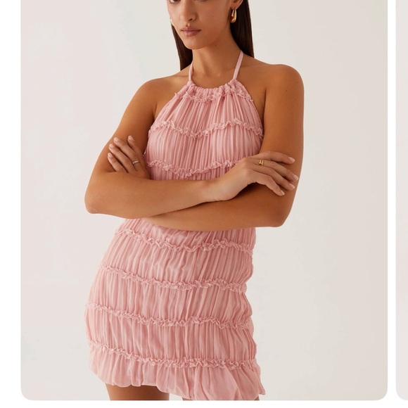 Peppermayo Dresses & Skirts - Peppermayo Pink Tiered Mini Dress